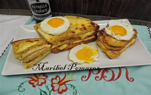 Sándwich Croque Madame En Olla Programable.
