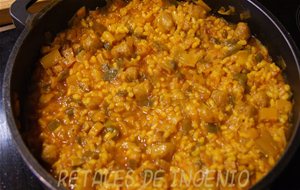 Arroz Caldoso Con Salchichas
