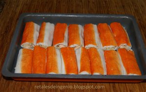 Canelones De Pescado Y Gambas
