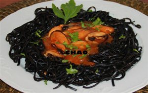 Receta De Tagliatelle Il Nero Di Seppia E Il Rosso Di Cozze.
