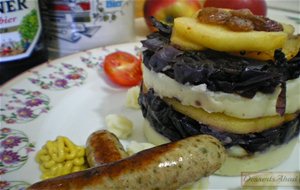 Pastel De Lombarda Confitada Con Manzanas Y Patatas
