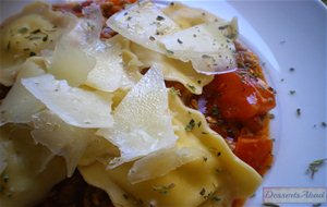 Raviolis De Queso Con Ternera
