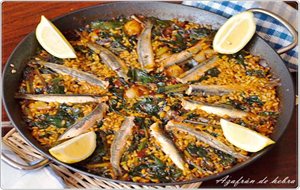 Arroz Con Boquerones Y Espinacas
