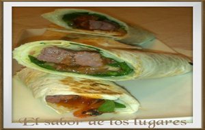 Wraps De Ternera, Espinacas Y Queso De Cabra.
