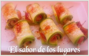 Rollitos De Calabacín, Lacón Y Queso.
