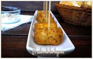 Rollitos De Calabacín, Queso Y Langostinos.
