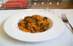 Arroz Meloso Con Setas Y Verduras
