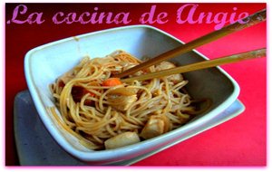 Fideos Agridulces Con Pollo
