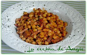 Garbanzos Con Setas Y Beicon
