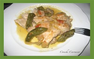 Pollo Con Cebolla Y Pimientos
