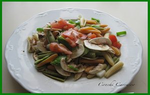 Pasta Aliñada Con Champiñones
