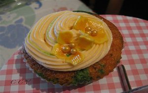 Cupcake De Vainilla Con Crema De Dulce De Leche
