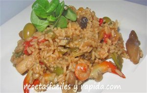 Arroz Con Setas Y Langostinillos - Fácil - 10-15 Minutos
