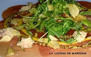 Carpaccio De Buey Con Parmesa Y Foi