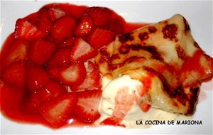 Creppês Con Helado De Vainilla Y Fresas Al Cointreau