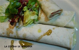 Fajitas Rellenas De Gorgonzola Y Jamón