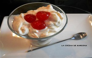 Semifrio De Mascarpone Con Melocotón De Cieza