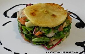 Timbal De Salmón, Manzana Y Brotes Tiernos