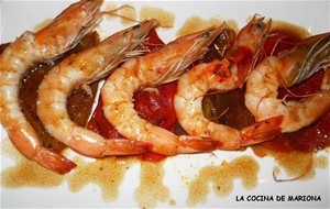 Piquillos Con Langostinos A La Miel