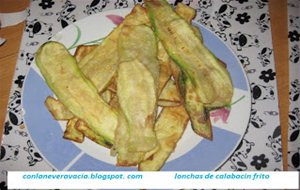 Lonchas De Calabacin Frito
