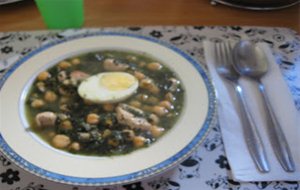 Garbanzos Con Espinacas Y Pollo
