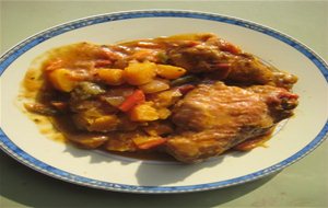 Pollo De Corral A La Cazuela Con Calabaza
