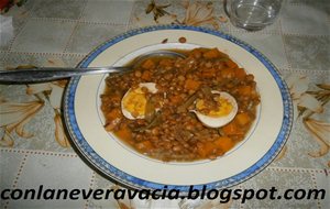 Lentejas Con Borrajas Y Calabaza
