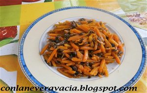 Salteado De Zanahorias Y Champiñones
