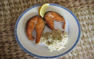 Salmón A La Plancha Con Arroz
