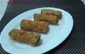 Rollitos De Berenjena Con Langostinos
