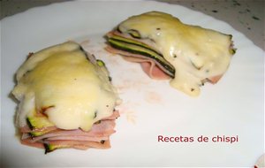 Mini Lasaña De Calabacín Y Jamón Cocido
