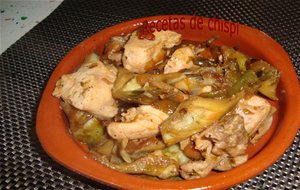 Pollo Con Alcachofas
