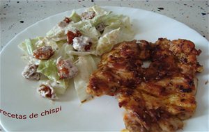 Pollo Adobado Con Ensalada Cesar
