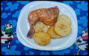 Pollo Asado Con Patatas Panaderas
