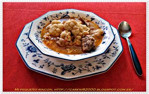 Coliflor Con Conejo Y Arroz 
