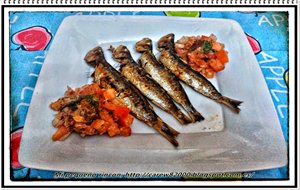 Sardinas A La Plancha Y Vinagreta De Tomate Y Atun
