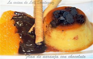 Flan De Naranja Con Chocolate
