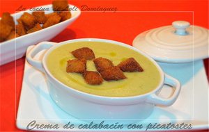 Crema De Calabacin Con Picatostes
