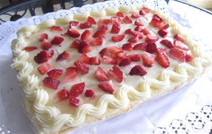 Tarta De Fresas Y Mascarpone
