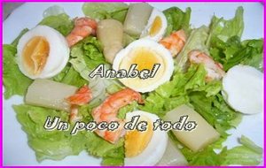 Ensalada De Lechuga Con Langostinos
