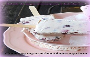 Helados De Queso Mascarpone Y Arándanos.
