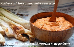 Calçots Al Horno Con Salsa Romesco.
