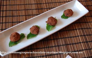 Trufas De Chocolate A La Menta.
