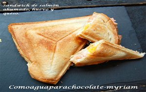 A La Rica Sandwichera!! Sandwich De Salmón, Huevo Y Queso.
