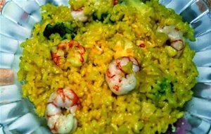 Arroz Con Bacalo Y Gambones
