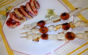 Brochetas De Sepia Y Calamar
