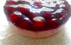 Tarta De Queso Con Cerezas
