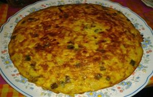 Tortilla De Patatas Con Pimientos Verdes
