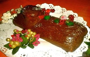 Tronco De Navidad Con Frutas Glaseadas
