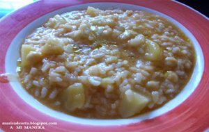 Arroz Con Bacalao, Patatas Y Garbanzos
